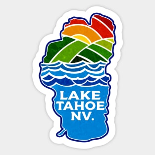 Lake Tahoe Nevada Skiing Boating Ski Hike Hiking Camping Sticker